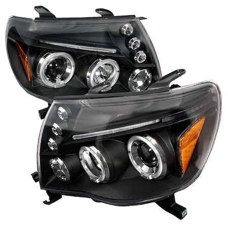 Spec-D Tuning 05-10 Toyota Tacoma Halo LED Projector Black 2LHP-TAC06JM-TM